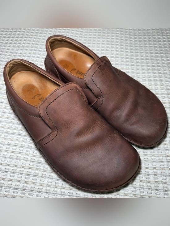 Birkenstock Shoes - Birkenstock Women’s Slip On Clogs Loafers Brown Leather Shoes Size US 11 EU 41